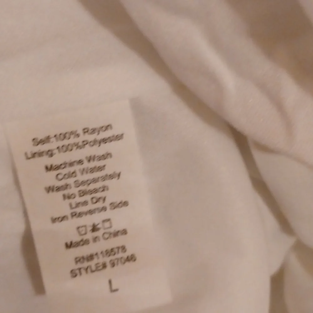 NWT - Haute Nites Black & White Sleeveless Floral Halter Sundress - Size Large - Picture 8 of 8